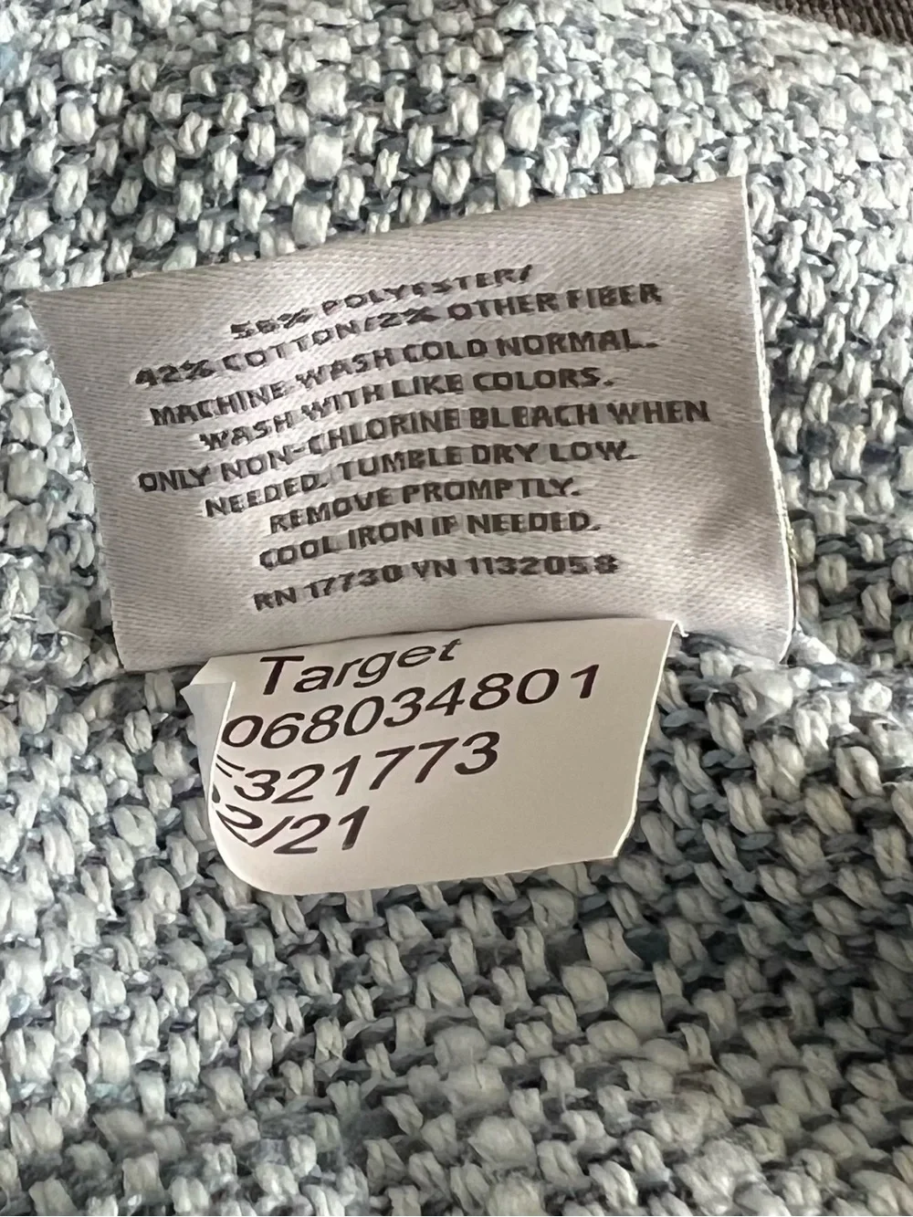 NWT Threshold Blue Textured Weave Light Filtering Curtains- 2 Panels 108”x54”